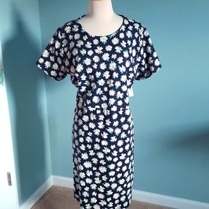 Old Navy dress - blue with white flowers - 2X